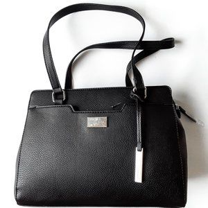 NWT Black NINE WEST Augustina Tote Shopper Purse